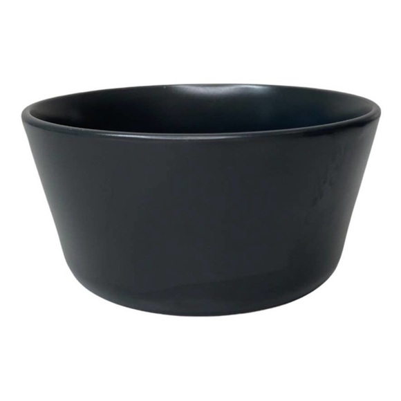 Stone + Lain Gray Matte Modern Ledge Stoneware Cereal Bowl 6" Across 3" High - Picture 4 of 4